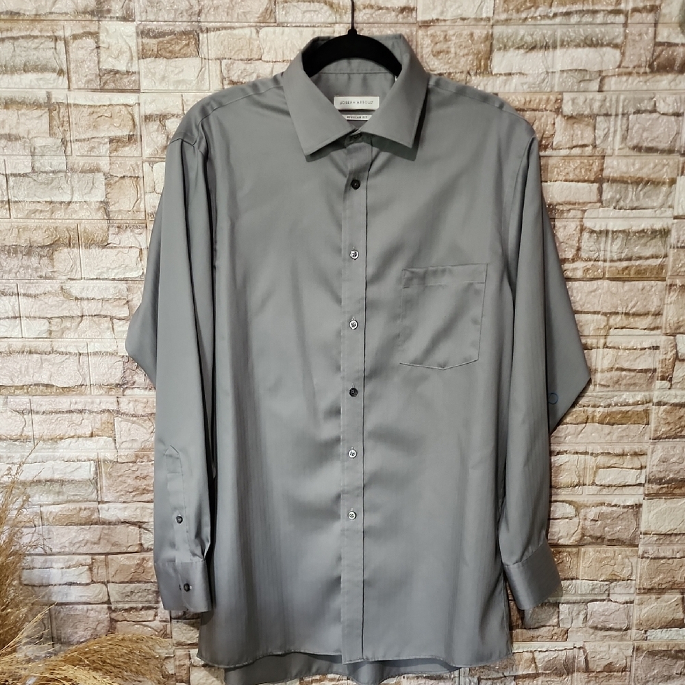 Joseph Abboud  Gray Dress Shirt Regular Fit